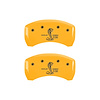 10010RGT3YL Rear Disc Brake Caliper Covers Fits Select Ford Mustang [Yellow Finish w/ Black GT350 Shelby (Rear Only)] - image 1
