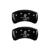 10010RGT5BK Rear Disc Brake Caliper Covers Fits Select Ford Mustang [Black Finish w/ Silver GT500 Shelby (Rear Only)]