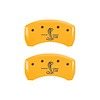 10010RGT5YL Rear Disc Brake Caliper Covers Fits Select Ford Mustang [Yellow Finish w/ Black GT500 Shelby (Rear Only)] - image 1