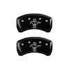 10010RMB2BK Rear Disc Brake Caliper Covers Fits Select Ford Mustang [Black Finish w/ Silver Mustang / Bar & Pony (2015)] - image 1