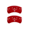 10010RMB2RD Rear Disc Brake Caliper Covers Fits Select Ford Mustang [Red Finish w/ Silver Mustang / Bar & Pony (2015)] - image 1