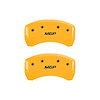 10010RMGPYL Rear Disc Brake Caliper Covers Fits Select Ford Mustang [Yellow Finish w/ Black MGP] - image 1