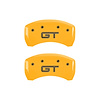 10010RMGTYL Rear Disc Brake Caliper Covers Fits Select Ford Mustang [Yellow Finish w/ Black Mustang / GT] - image 1