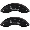 1964 FORD MUSTANG BASE - FRONT SET 2 CALIPER COVERS MUSTANG CLASSIC CURSIVE LOGOTYPE MATTE BLACK POW - image 1