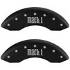2003 FORD MUSTANG MACH I - SET OF 4 CALIPER COVERS MACH 1 LOGOTYPE MATTE BLACK POWDER COAT FINISH SI - image 1