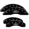 2007 FORD EXPEDITION EDDIE BAUER - SET OF 4 CALIPER COVERS FORD OVAL LOGOTYPE BLACK POWDER COAT FINI - image 1