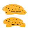 10041SEXPYL Front/Rear Brake Caliper Covers Fits Ford Explorer Sport Trac/Ford Explorer [Yellow w/Black Explorer (Pre-2011)] - image 1