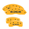 10042SEDGYL Front & Rear Disc Brake Caliper Covers Fits Select Ford Edge [Yellow Finish w/ Black Edge] - image 1