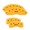 10042SMGPYL Front & Rear Disc Brake Caliper Covers Fits Select Ford Edge [Yellow Finish w/ Black MGP] - image 1