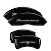 10086STDBBK Front Disc Brake Caliper Covers Fits Select Ford Thunderbird [Black Finish w/ Silver Thunderbird / Emblem] - image 1