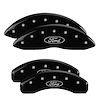 10090SFRDBK Front & Rear Disc Brake Caliper Covers for 2010-2011 Ford F-150 [Black Finish w/ Silver Ford Oval Logo] - image 1