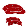 10095SMG1RD Front Disc Brake Caliper Covers for 1999-2004 Ford Mustang [Red Finish w/ Silver Mustang /GT (SN95)] - image 1