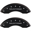 1999 FORD MUSTANG BASE - SET OF 4 CALIPER COVERS MUSTANG/PONY LOGOTYPE MATTE BLACK POWDER COAT FINIS - image 1
