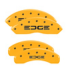 10119SEDGYL Front & Rear Disc Brake Caliper Covers for 2011-2014 Ford Edge [Yellow Finish w/ Black Edge] - image 1