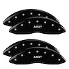 10120SMGPBK Front & Rear Disc Brake Caliper Covers Fits Select Ford F-250 Super Duty/Ford F-350 Super Duty [Black w/Silver MGP] - image 1