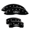 10165SFRDBK Front & Rear Disc Brake Caliper Covers [Black Finish w/ Silver Ford Oval Logo] - image 1
