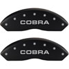COBRA Logo Matte Black Powder Coat Finish Silver Characters. - image 1