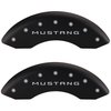 2010 FORD MUSTANG BASE - SET OF 4 CALIPER COVERS MUSTANG / GT MATTE BLACK POWDER COAT FINISH SILVER CHARACTERS. 17 WHEEL MIN. - image 1