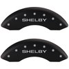 2011 FORD MUSTANG BASE - SET OF 4 CALIPER COVERS SHELBY/TIFFANY SNAKE ENGRAVING MATTE BLACK POWDER C - image 1