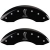 2011 FORD MUSTANG BASE - SET OF 4 CALIPER COVERS TIFFANY SNAKE LOGOTYPE BLACK POWDER COAT FINISH SIL - image 1