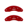 10199FMGPRD Front Disc Brake Caliper Covers Fits Select Ford Transit Connect [Red Finish w/ Silver MGP] - image 1