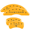 10201SMB2YL Front Disc Brake Caliper Covers Fits Select Ford Mustang [Yellow Finish w/ Black Mustang / Bar & Pony (2015)] - image 1