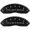Set of 4 caliper covers Engraved Front 2015/Mustang - Engraved Rear 2015/3.7 Matte Black powder coat finish silver characters. - image 1
