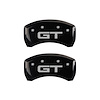 10203R2MGBK Rear Disc Brake Caliper Covers for 2015 Ford Mustang [Black Finish w/ Silver Mustang / GT (2015)] - image 1