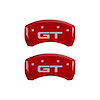 10203R2MGRD Rear Disc Brake Caliper Covers for 2015 Ford Mustang [Red Finish w/ Silver Mustang / GT (2015)] - image 1