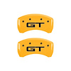 10203R2MGYL Rear Disc Brake Caliper Covers for 2015 Ford Mustang [Yellow Finish w/ Black Mustang / GT (2015)] - image 1