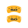 10203RM52YL Rear Disc Brake Caliper Covers for 2015 Ford Mustang [Yellow Finish w/ Black Mustang / 5.0 (2015)] - image 1