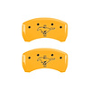 10203RMB2YL Rear Disc Brake Caliper Covers for 2015 Ford Mustang [Yellow Finish w/ Black Mustang / Bar & Pony (2015)] - image 1
