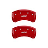 10203RMGPRD Rear Disc Brake Caliper Covers for 2015 Ford Mustang [Red Finish w/ Silver MGP] - image 1