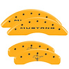 10204SMB2YL Front Disc Brake Caliper Covers Fits Select Ford Mustang [Yellow Finish w/ Black Mustang / Bar & Pony (2015)] - image 1