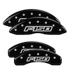 10219SF15BK Front & Rear Disc Brake Caliper Covers Fits Select Ford F-150 [Black Finish w/ Silver F-150 (2009)] - image 1