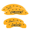 10219SF15YL Front & Rear Disc Brake Caliper Covers Fits Select Ford F-150 [Yellow Finish w/ Black F-150 (2009)] - image 1