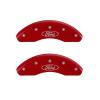 Front Disk Brake Caliper Covers for Ford Focus, Red - image 1