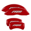 10229SSP1RD Front & Rear Disc Brake Caliper Covers Fits Select Ford Explorer [Red Finish w/ Silver Sport (Bold w/ No Bolts)] - image 1