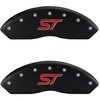2013 FORD FOCUS ST - SET OF 4 CALIPER COVERS ST / ST MATTE BLACK POWDER COAT FINISH SILVER CHARACTERS. 17 WHEEL MIN. - image 1