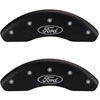 Ford Oval Logo Matte Black Powder Coat Finish Silver Characters. - image 1
