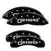 10239SF16BK Front & Rear Disc Brake Caliper Covers Fits Select Ford Expedition, Ford F-150 [Black Finish w/ Silver F-150 (2015)] - image 1