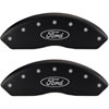 Ford Oval Logo Matte Black Powder Coat Finish Silver Characters. - image 1