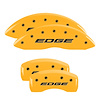 10242SEDEYL Front & Rear Disc Brake Caliper Covers for 2015-2018 Ford Edge [Yellow Finish w/ Black Edge (2015)] - image 1