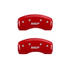 10246RMGPRD Rear Disc Brake Caliper Covers for 2016-2018 Ford Focus [Red Finish w/ Silver MGP] - image 1
