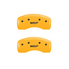 10246RMGPYL Rear Disc Brake Caliper Covers for 2016-2018 Ford Focus [Yellow Finish w/ Black MGP] - image 1