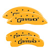 10256SF16YL Front & Rear Disc Brake Caliper Covers Fits Select Ford Expedition, Ford F-150 [Yellow Finish w/ Black F-150 (2015)] - image 1