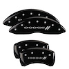 12001SDD3BK Front & Rear Disc Brake Caliper Covers Fits Select Dodge Challenger/Charger/Dodge Magnum [Black w/Silver Dodge ll] - image 1
