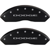 2009 DODGE DAKOTA BIG HORN - SET OF 4 CALIPER COVERS DODGE / DODGE W/OUT STRIPES MATTE BLACK POWDER - image 1
