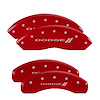 12059SDD3RD Front & Rear Disc Brake Caliper Covers Fits Select Dodge Nitro [Red Finish w/ Silver Dodge ll] - image 1