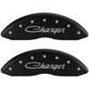 Charger/Charger Cursive Matte Black Powder Coat Finish Silver Characters. - image 1
